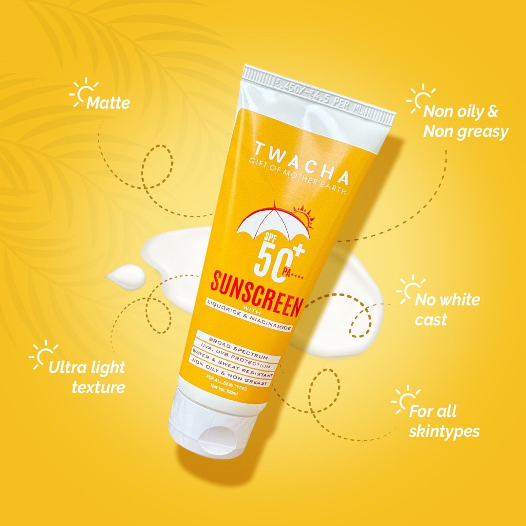 Matte Sunscreen Spf50+ | Light weight | No white cast | Non greasy | Non oily | Broad Spectrum PA +++ | UVA & UVB protection | For Women & Men | 100g