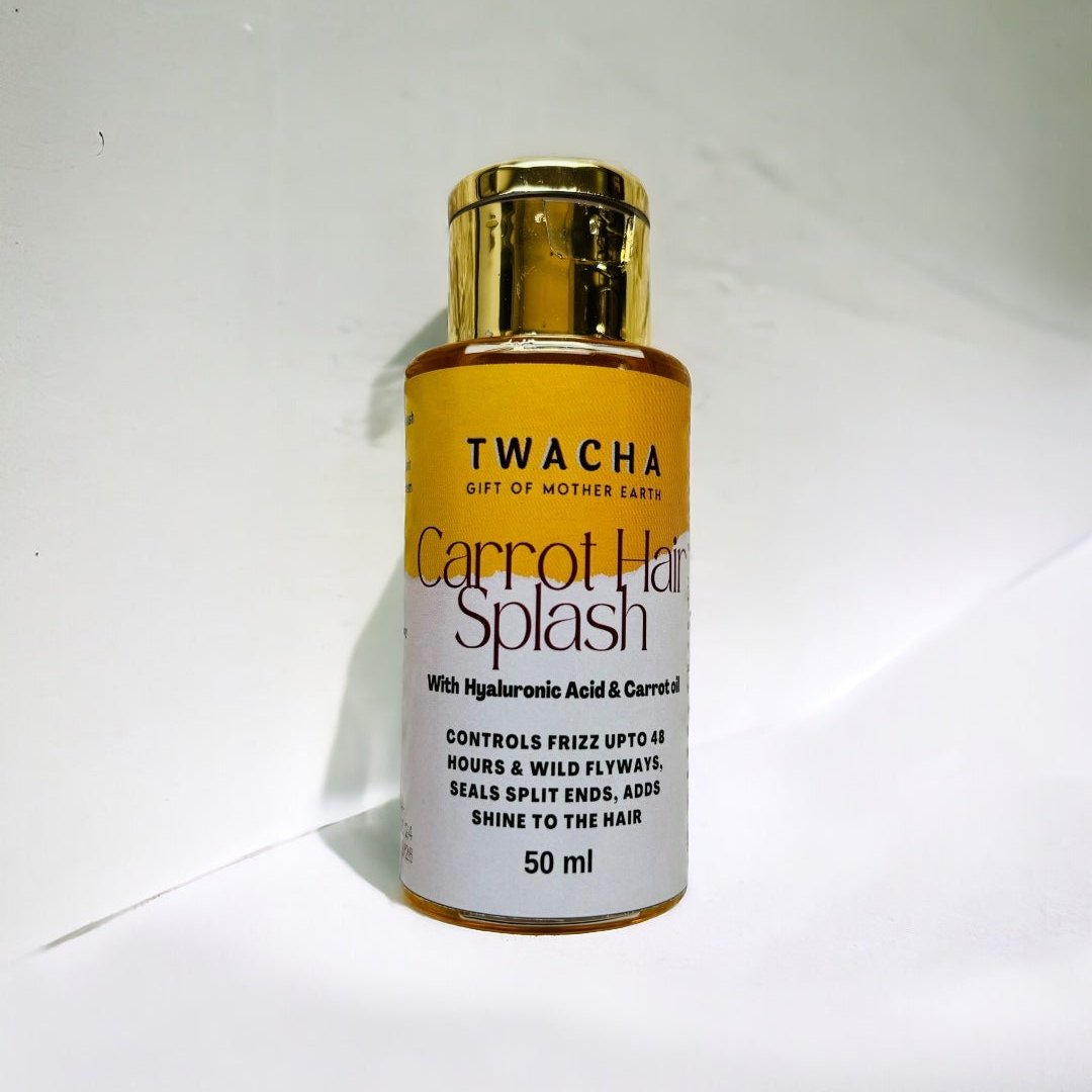 Carrot Hair Splash Serum | Smoothens Hair, Controls Frizz | Carrot Oil & Hyaluronic Acid | 50 ml