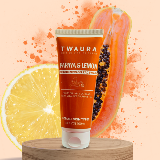 Papaya Lemon Brightening Gel Facewash | Brightens Skin, Evens Out Skin Tone, Exfoliates | For All Skin Types | 100ml