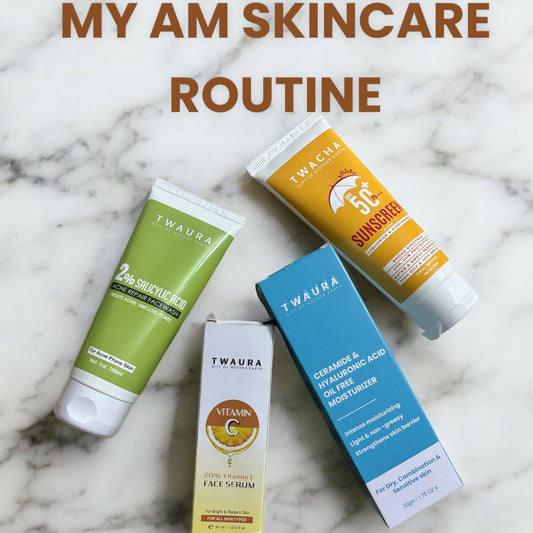 My AM Skincare Routine | Acne Repair Facewash , Vitamin C Serum, Ceramide Moisturizer, Sunscreen |  Glowing & Radiant Skin