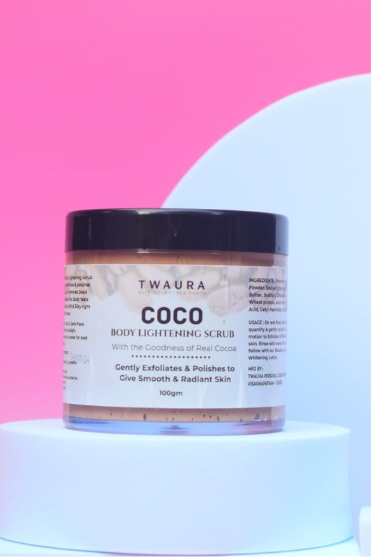 Coco Body Lightening Scrub | Gently Exfoliates | Give Smooth & Radiant Skin | 100 gm