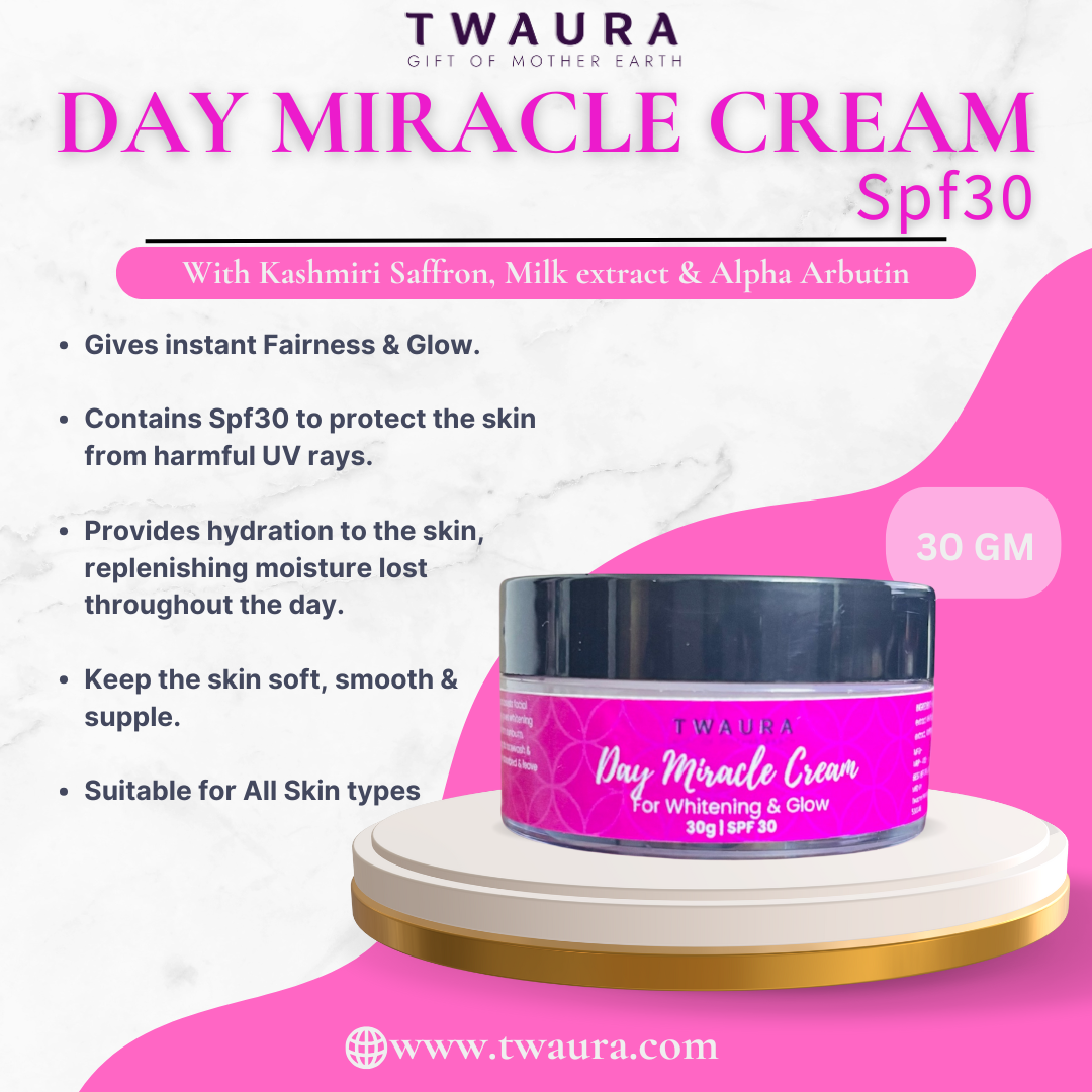 Day Miracle Cream with SPF30 | 30 gm | Gives Fairness And Glow | Provide Sun Protection