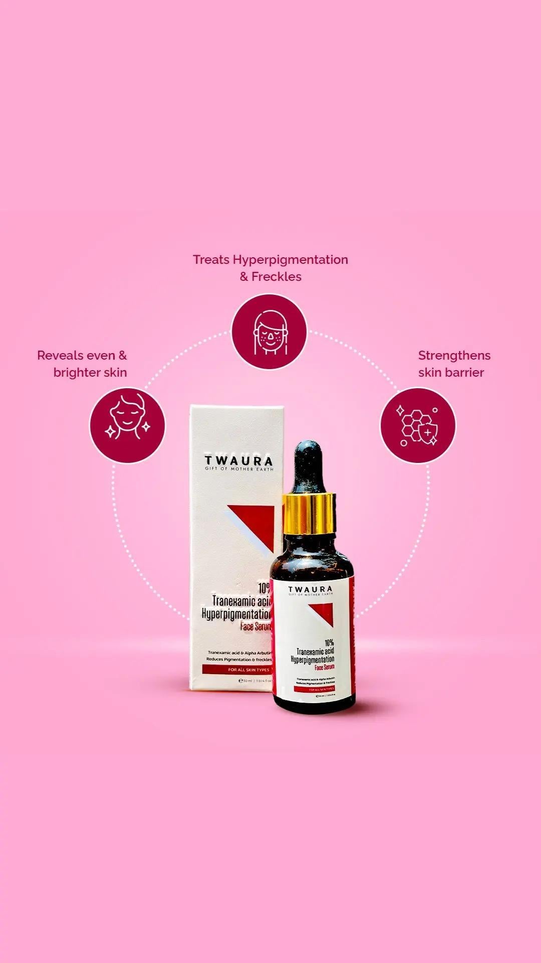 10% Tranexamic Acid Hyperpigmentation Serum | 30 ml | Treats Hyperpigmentation, Melasma & Freckles | Evens out Skin Tone | For All Skin Types