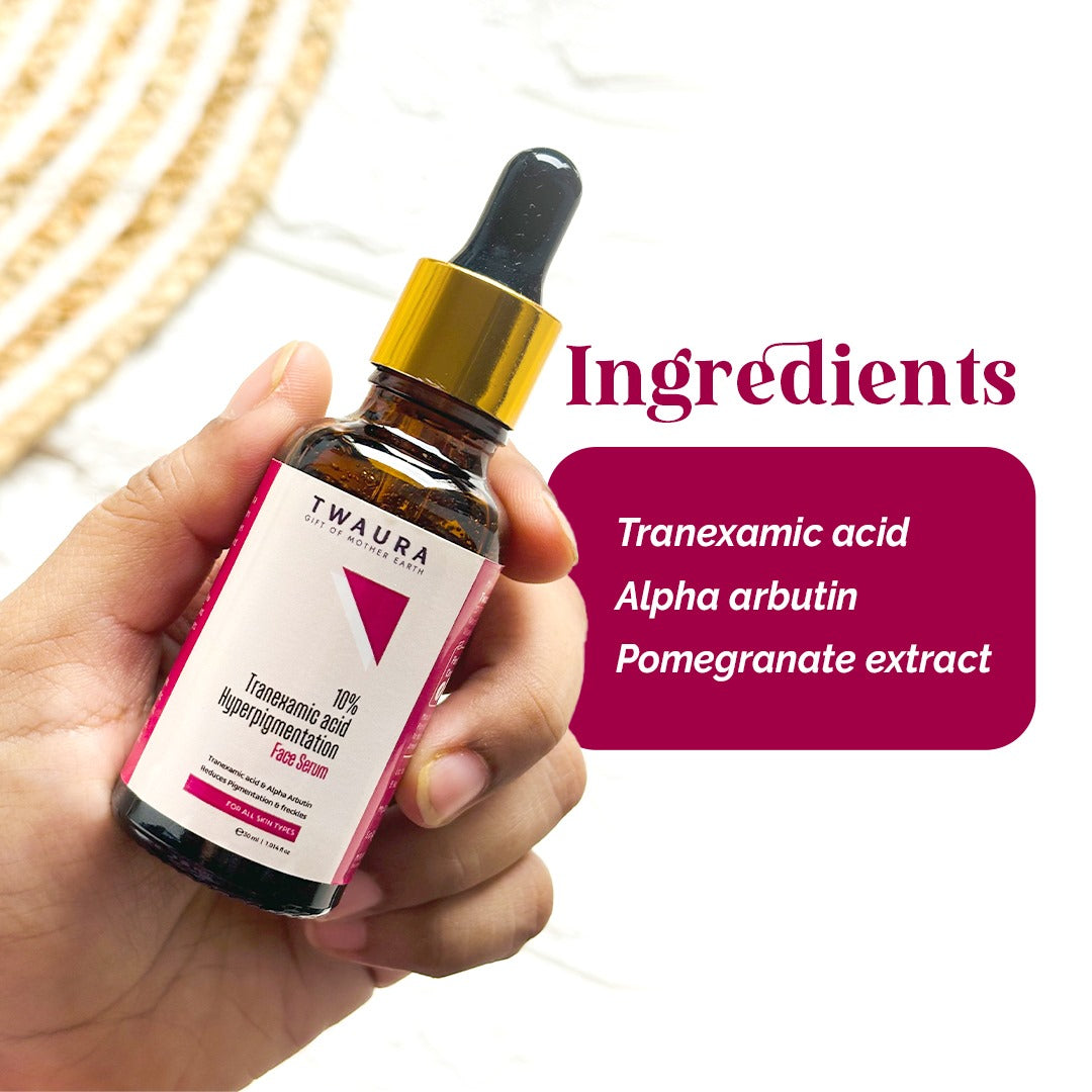 10% Tranexamic Acid Hyperpigmentation Serum | 30 ml | Treats Hyperpigmentation, Melasma & Freckles | Evens out Skin Tone | For All Skin Types